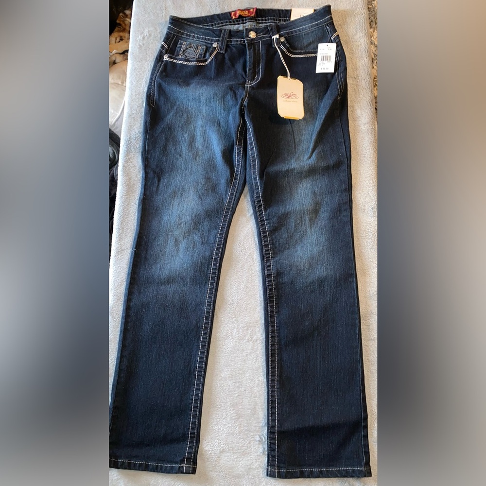 one 5 one Women's Dark Blue Boot Cut Jeans
